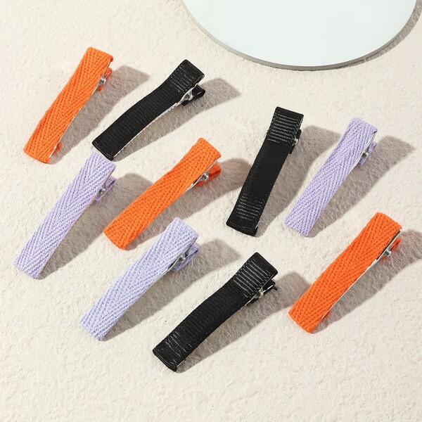 

9pcs Geometric Hair Clip, Multicolor