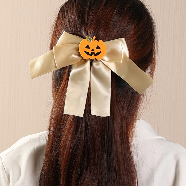 

Halloween Pumpkin Decor Hair Clip, Multicolor
