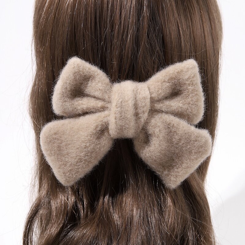 

1pc Bow Hair Clip, Khaki