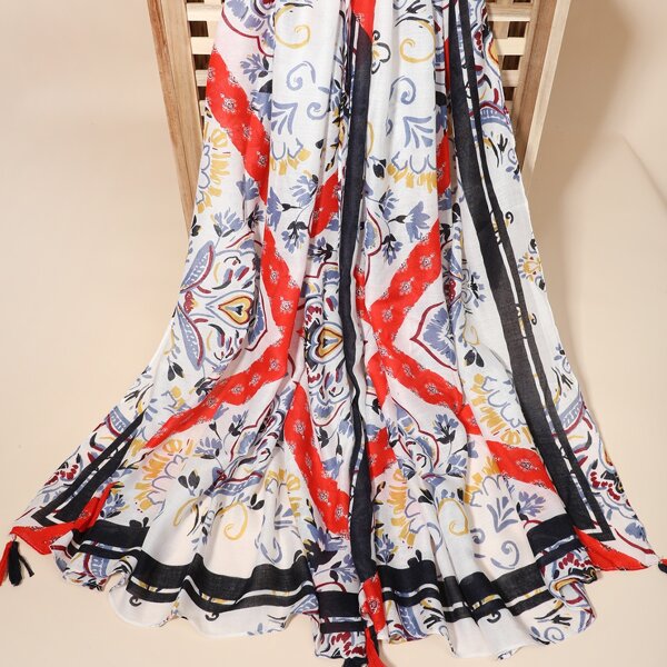

Flower Print Scarf, Multicolor