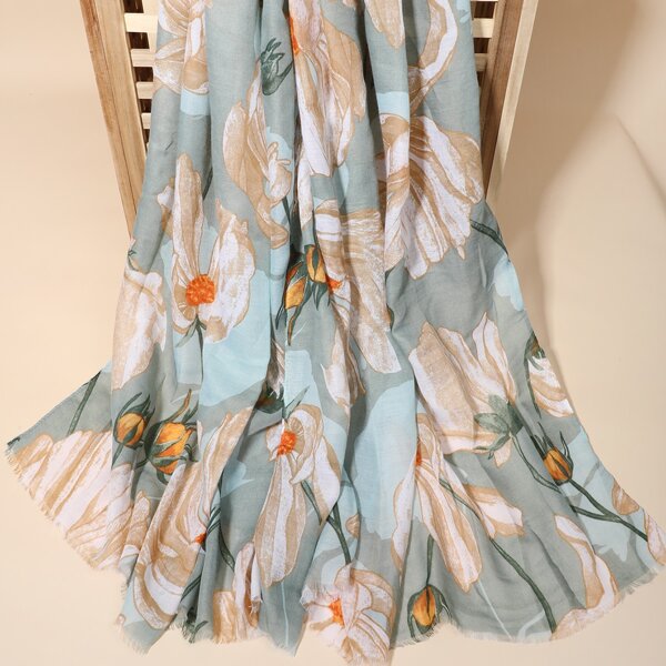 

Flower Print Scarf, Multicolor