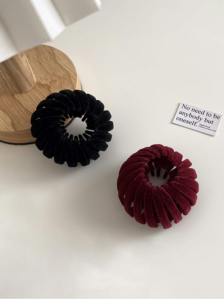 2pcs Solid Adjustable Hair Clip - Multicolor - View 1