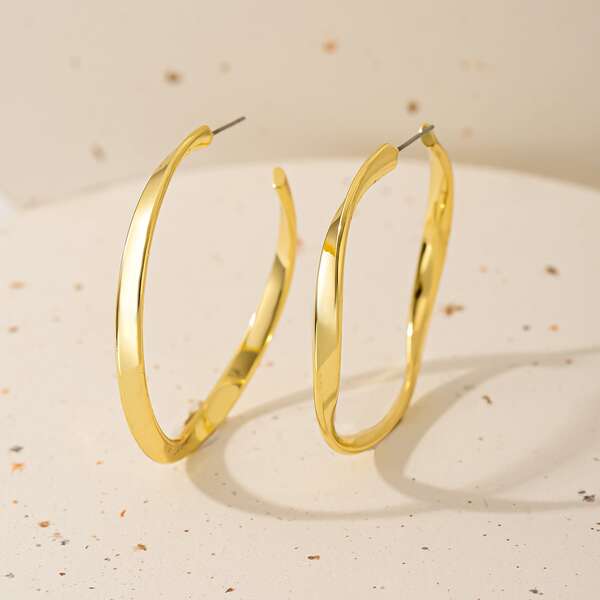 

14K Gold Plated Minimalist Hoop Earrings