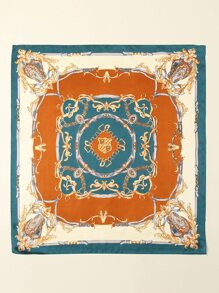 1 Miếng Đơn giản In 70s Hình vuông Khăn quàng cổ , Mới Mùa Xuân , Của phụ nữ Linh hoạt Phụ kiện Đối với Eo , Cái túi , Cái cổ , Đầu - Nhiều màu - Xem 2