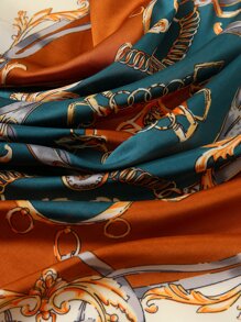 1 Miếng Đơn giản In 70s Hình vuông Khăn quàng cổ , Mới Mùa Xuân , Của phụ nữ Linh hoạt Phụ kiện Đối với Eo , Cái túi , Cái cổ , Đầu - Nhiều màu - Xem 4