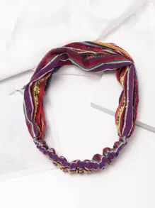 1 pieza Diadema ancha de tela a rayas, adecuada para uso diario, banda para el cabello, turbante, diadema, banda para sudar, útiles escolares, universidad, diademas