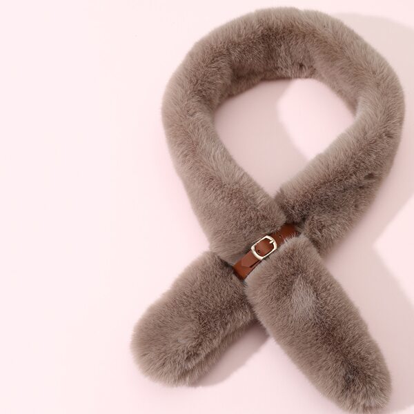 

Solid Fuzzy Scarf, Khaki
