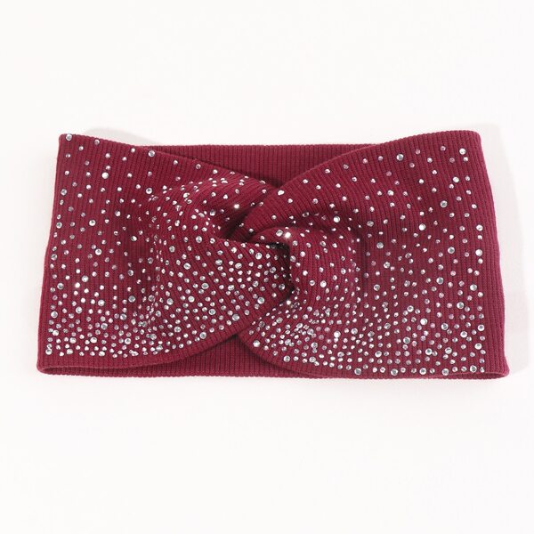 

Rhinestone Decor Hair Band, Burgundy