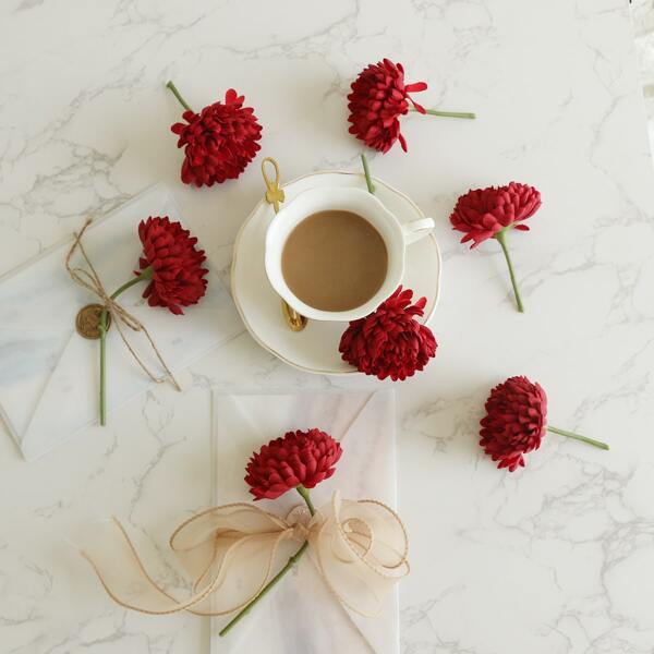 

1pc Artificial Flower, Red