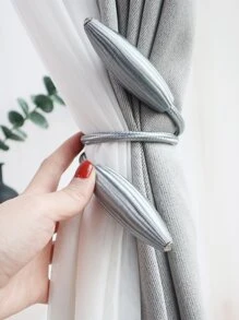 1入組扭結窗簾掛鉤 - 灰色 - 查看 4