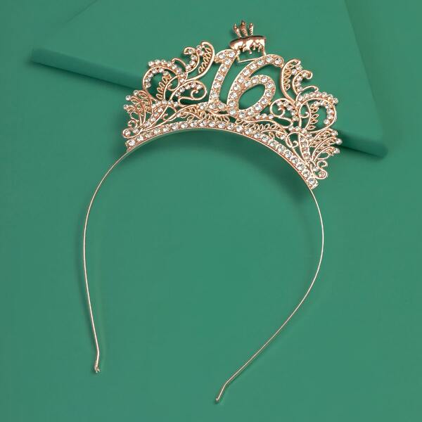 

Rhinestone Decor Headband, Gold