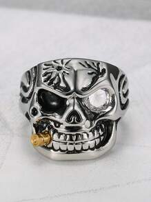 MONALLY Pendientes de aro minimalistas de acero inoxidable para hombres de moda y populares para regalo de joyería y para una apariencia elegante - Plateado - Ver 3