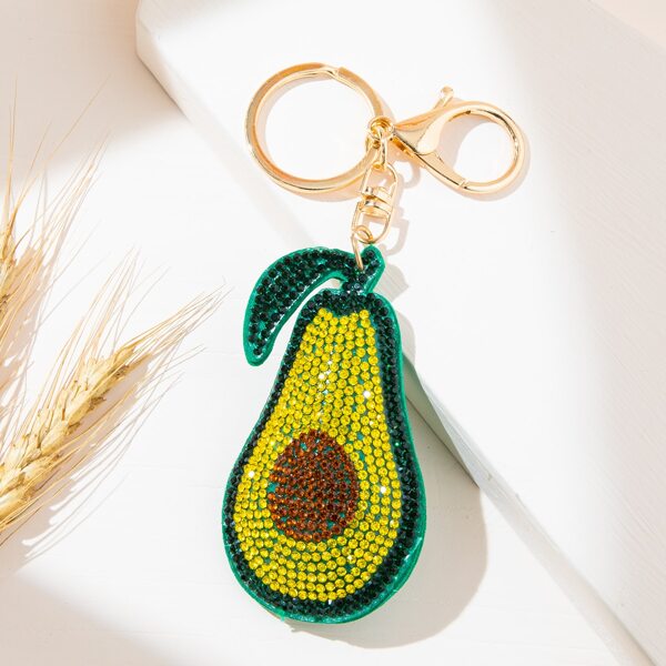 

Rhinestone Fruit Charm Keychain, Multicolor