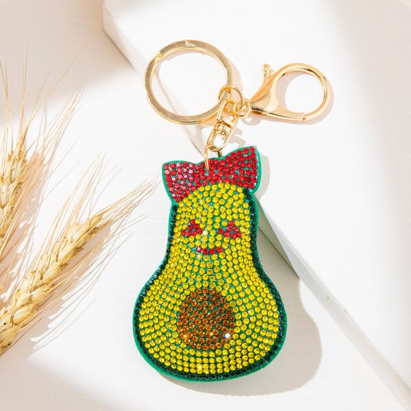

Rhinestone Fruit Charm Keychain, Multicolor