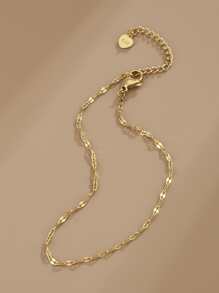 1入組極簡風格腳錬 - 金黃色 - 查看 2