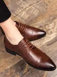 男士尖頭牛津鞋