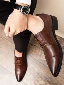 男士尖頭牛津鞋