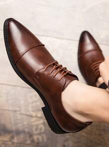 男士尖頭牛津鞋