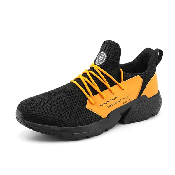 

Men Two Tone Letter Detail Lace-up Front Sneakers, Black