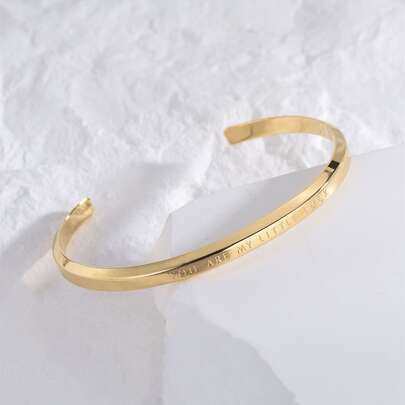 Letter Decor Cuff Bracelet