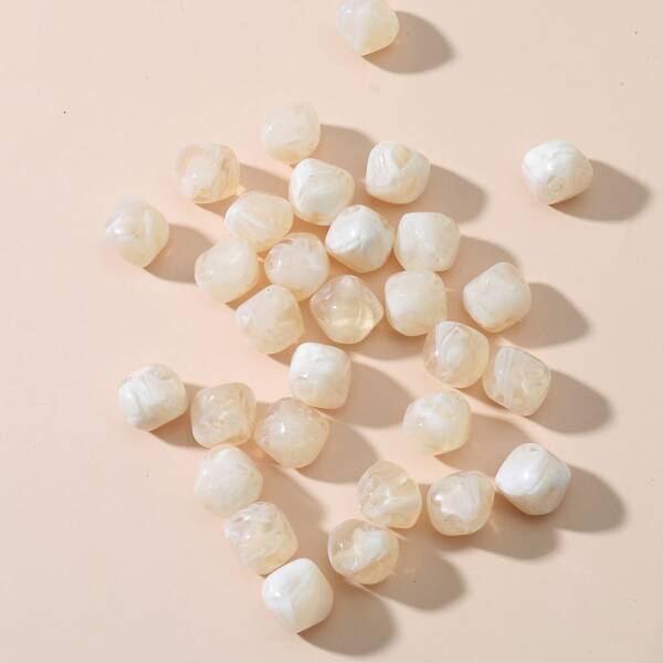 

30pcs Bead DIY Jewelry Accessory, Beige