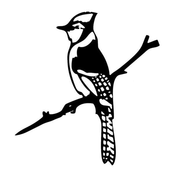 

1pc Bird Decorative Garden Stake, Black