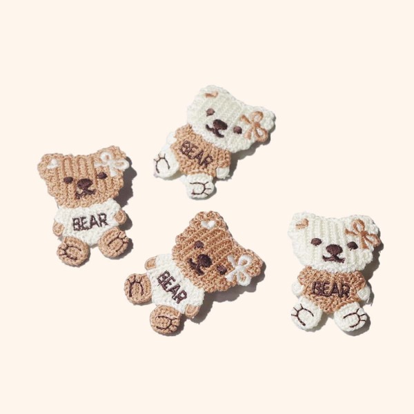 

4pcs Toddler Girls Bear Hair Clip, Multicolor