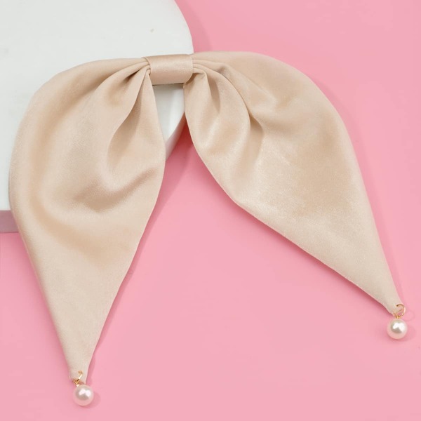 

Girls Bow Decor Hair Clip, Beige