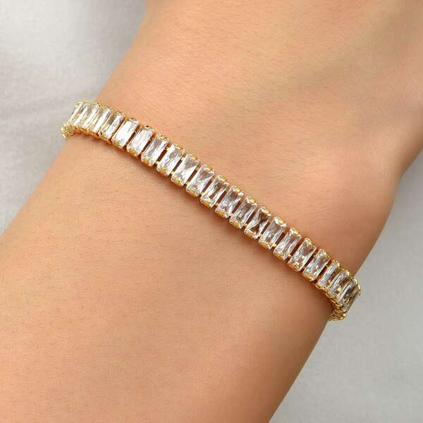 

18K Gold Plated Zircon Decor Bracelet