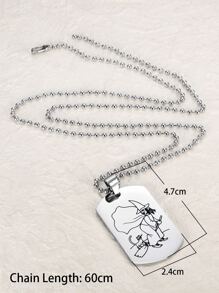 Halloween Geometric Charm Necklace - Silver - View 2