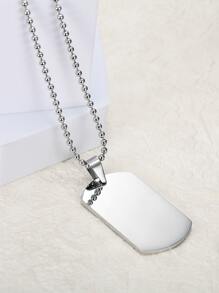 Halloween Geometric Charm Necklace - Silver - View 3