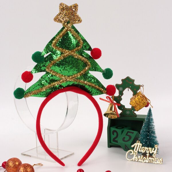 

Girls Christmas Tree Decor Headband, Multicolor