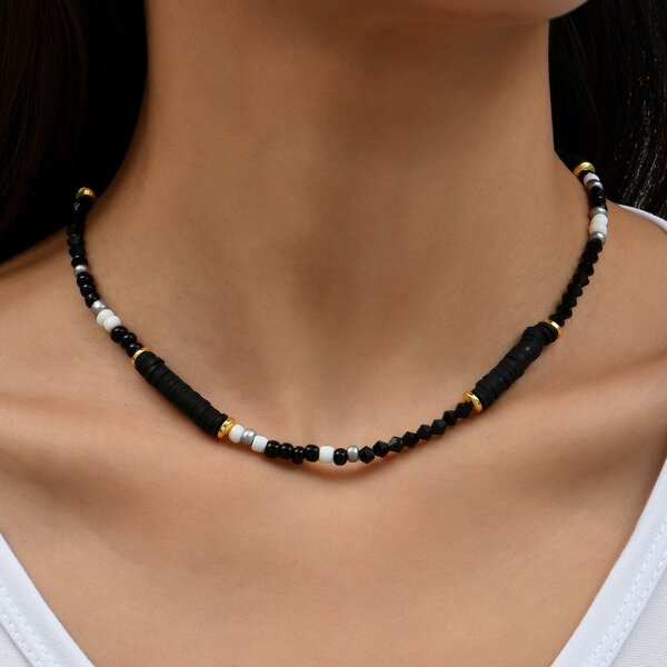 

Simple Beaded Necklace, Multicolor