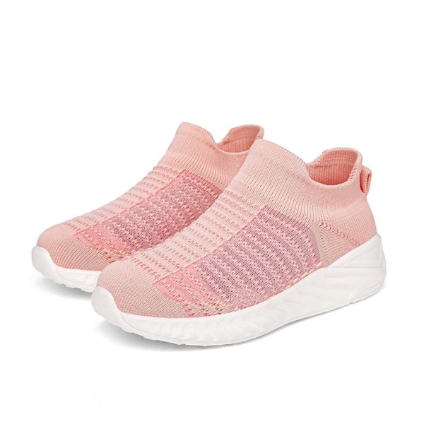 

Girls Two Tone Knit Slip On Sneakers, Pink