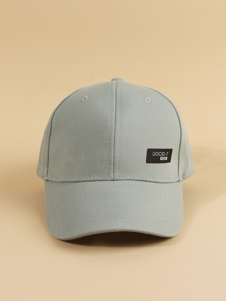 1pc Unisex Green Leather Patch Breathable Y2k Style Sun-Protection Baseball Cap, Suitable For Daily Outdoor Activities In Spring And Autumn - Green - View 2