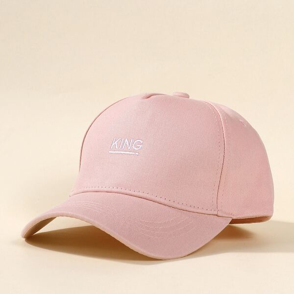 

Girls Letter Graphic Baseball Cap, Pink