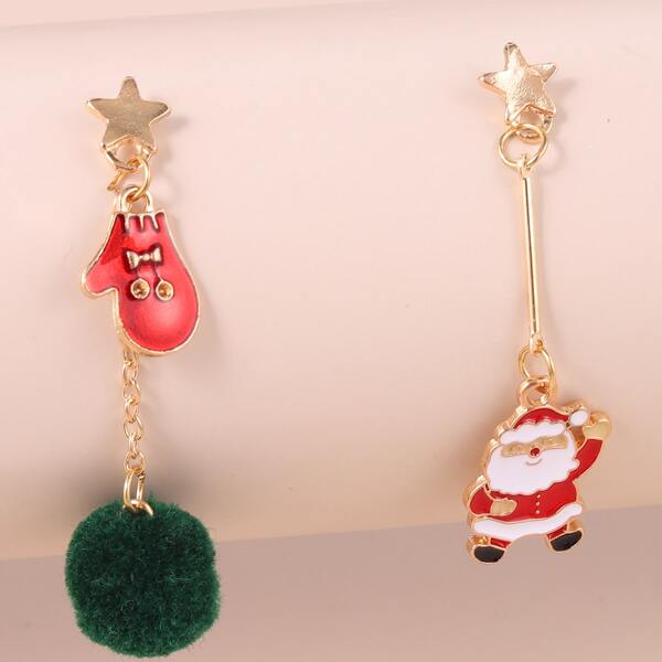 

Christmas Santa Claus Decor Drop Earrings, Multicolor
