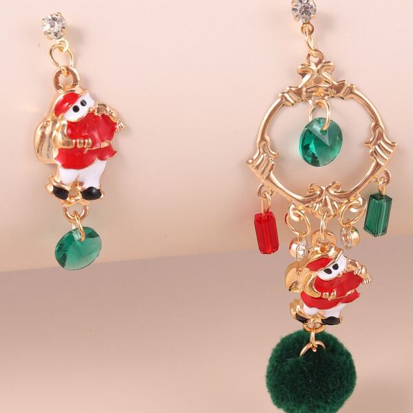 

Christmas Santa Claus Decor Drop Earrings, Multicolor