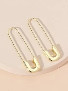 Aretes con diseño de alfileres - Amarillo Oro - Ver 6