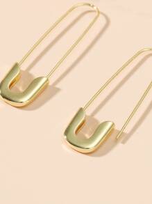 Aretes con diseño de alfileres - Amarillo Oro - Ver 3
