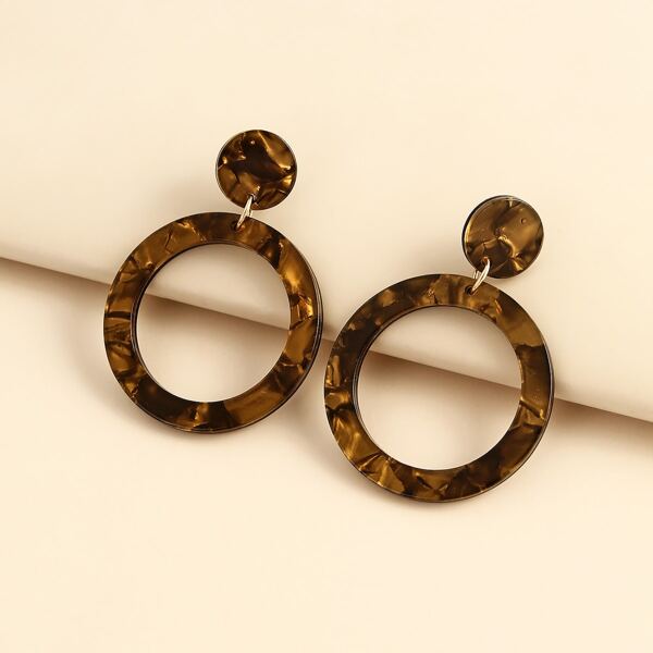 

Ring Decor Drop Earrings, Multicolor