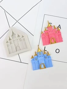 Khuôn sô cô la silicon hình lâu đài 1pc - Màu Xám nhạt - Xem 3