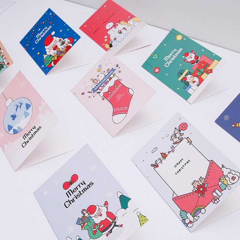 

6pcs Christmas Pattern Random Greeting Card, Multicolor