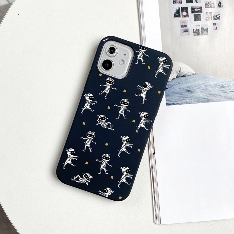 

Cartoon Graphic Phone Case, Black and white