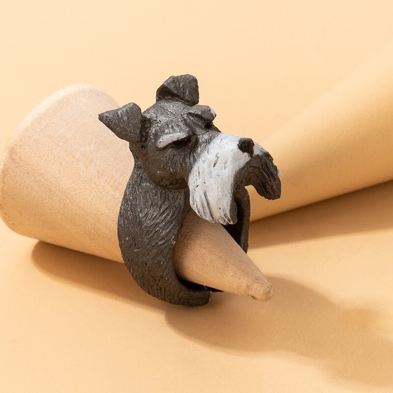 

Dog Decor Cuff Ring, Grey