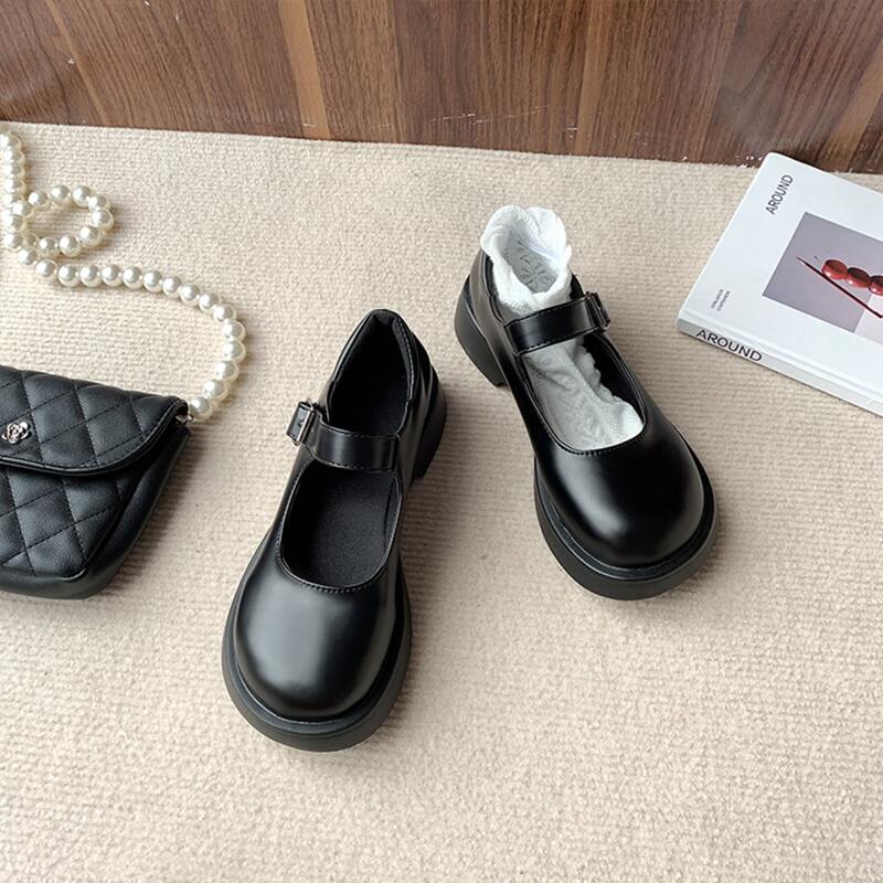 

Buckle Decor Flat Mary Janes, Black