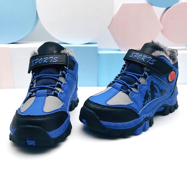 

Boys Letter Graphic Velcro Strap Sneakers, Blue