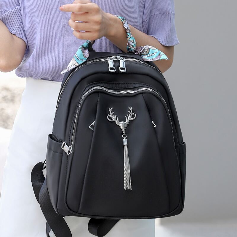 

Zip Front Backpack, Black
