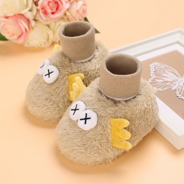 

Baby Cartoon Design Fluffy Flats, Apricot
