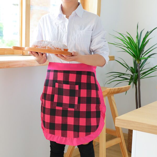 

Plaid Print Apron, Multicolor